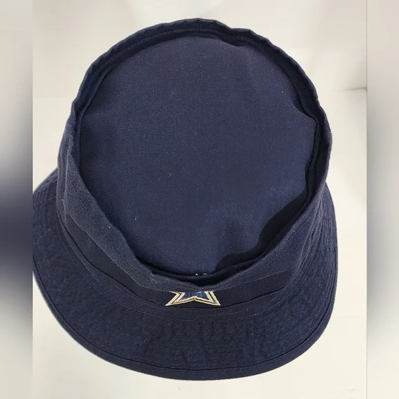 Dallas Cowboys Men's Vintage New Era Navy Blue Main Bucket Hat Front Logo Star - Picture 6 of 9